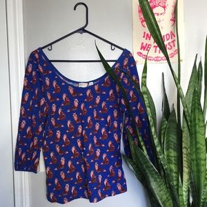 Anthropologie Fox Top Size M
